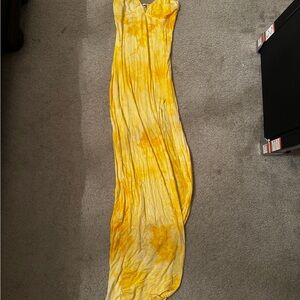 Yellow Tie-Dye Maxi Dress